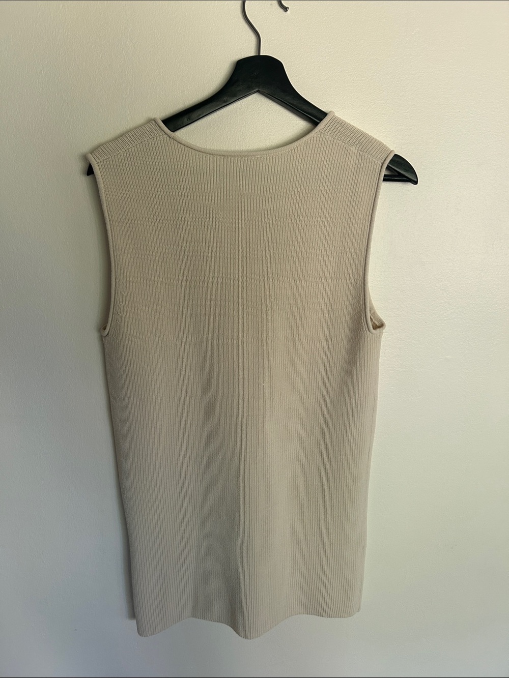 COS Ribbed Long Tank Top - Cream - Picture 3 of 3
